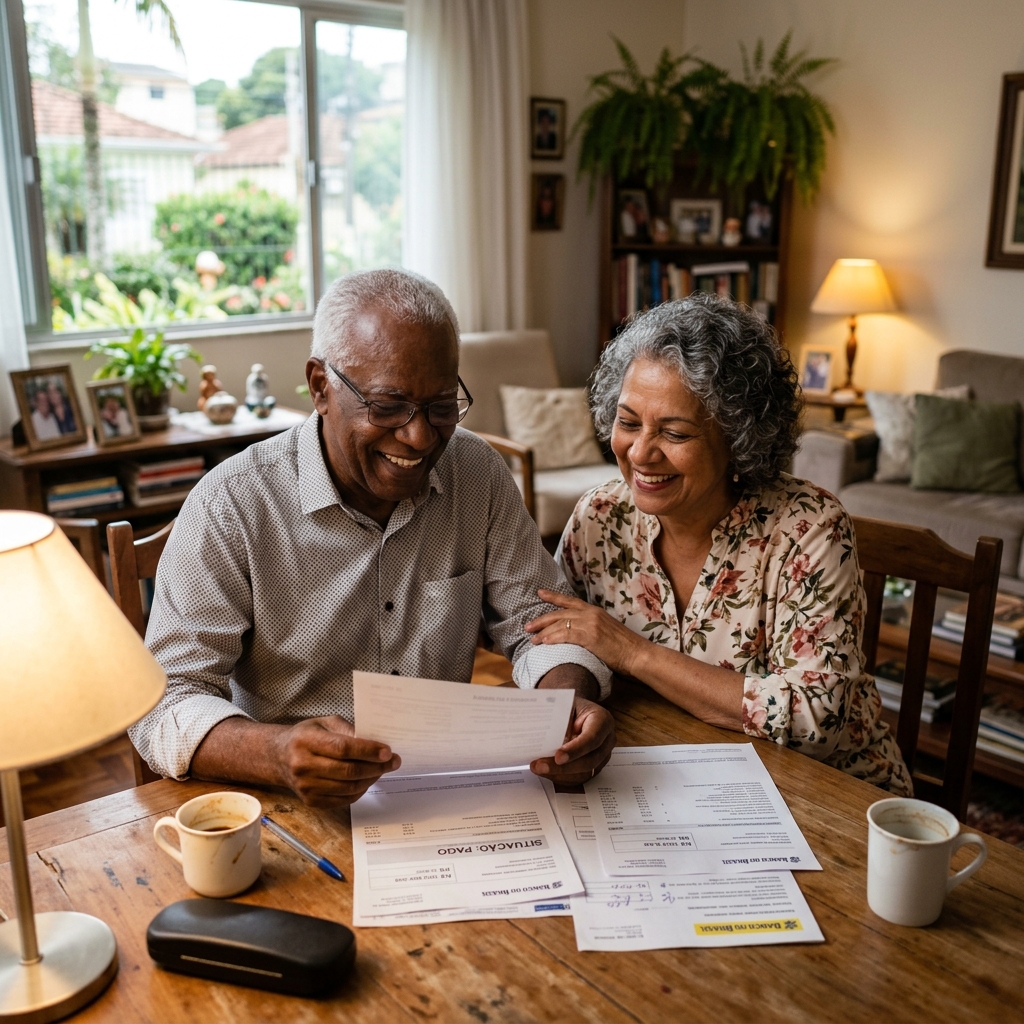 Casal de idosos felizes